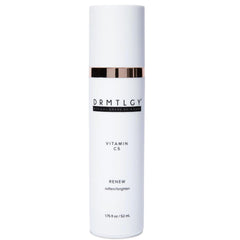 DRMTLGY Vitamin C Moisturizer bottle closeup for easy application.