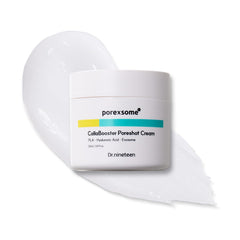 Dr.nineteen CollaBooster Poreshot Cream bottle top view highlighting pore care and hydration.