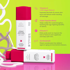 Drunk Elephant A-Passioni triple-peptide blend close-up indicates firmness and skin support.