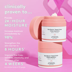 Drunk Elephant Bora Barrier Repair Cream texture swirl demonstrates rich, comforting moisture.
