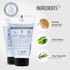 DRYYD hemp seed oil ingredient close-up emphasizes conditioning and skin-supporting properties.