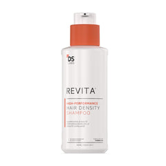 DS Laboratories Revita Shampoo bottle on a bathroom counter highlighting daily scalp care