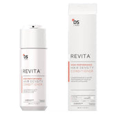 DS Laboratories Revita Conditioner bottle on sink promotes lightweight scalp refresh for daily manageability.