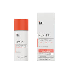 DS Labs Revita hair styling gel bottle shows medium hold for everyday styling