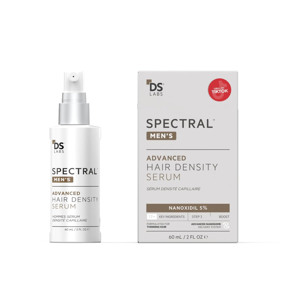 DS Laboratories Spectral Men’s Serum bottle shows fast-absorbing, non-greasy formula for daily use.