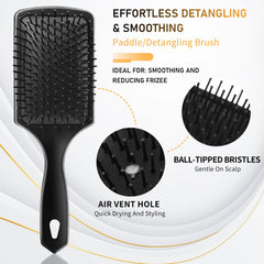DUAIU nine-row brush shapes curls while lifting roots for volume.