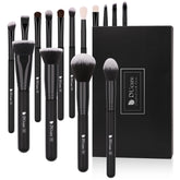 DUcare makeup brushes 15pc set with black packaging offers premium gifting appeal for beauty lovers.