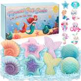 Duchong 8-pack mermaid bath bombs packaging shown as gift-ready set for girls