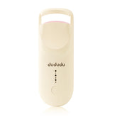 DUDUDU heated eyelash curler top view showing precise lift capability