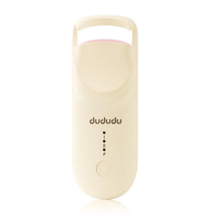 DUDUDU heated eyelash curler top view showing precise lift capability