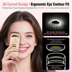DUDUDU compact mini heated lash curler ready for travel