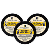 Duke Cannon Bloody Knuckles balm jar showing unscented formula for dry hands