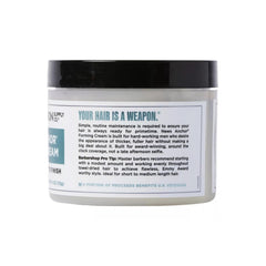 Duke Cannon News Anchor Forming Cream close-up showing natural matte hold