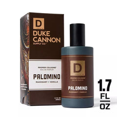 duke cannon palomino proper leather-label evokes rugged masculine character