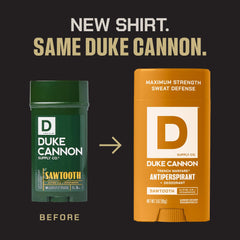 Duke Cannon Sawtooth masculine alpine air cedarwood scent for a confident, fresh feel