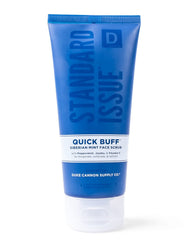 Duke Cannon Standard Issue Quick Buff Siberian Mint face scrub open jar shows creamy texture for refreshing use