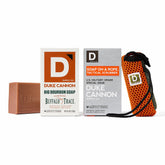 Duke Cannon Tactical Scrubber soap pouch shows rugged cleaning on the go.