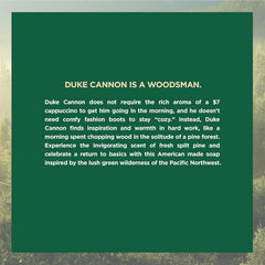 Duke Cannon pine-wrapped gift-pack image suggesting stocking stuffer appeal.