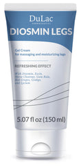Dulàc Diosmin Legs Gel Cream bottle features cooling menthol for refreshed legs.