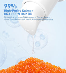 Dumie PDRN Salmon DNA Hair Oil dropper enables easy application