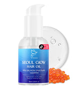 Dumie Salmon DNA PDRN Hair Oil bottle showing lightweight repair for damaged hair