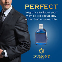 Dumont Nitro Blue 3.4 oz packaging, gift-ready presentation