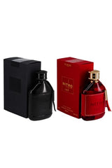 Dumont Nitro Intense bottle in black leather sleeve offers bold evening impression