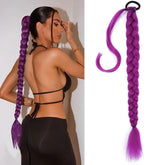 Duoduo Beauty 36inch purple pony-tail extension ready for cosplay