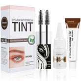 Duoffanny eyelash eyebrow kit box showcases a 2-in-1 color system for DIY at-home use