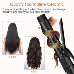 Duomishu 6-in-1 curling iron dual voltage supports worldwide travel.