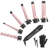 Duomishu 6-in-1 curling iron front view showcasing versatile styling options