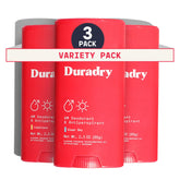 Duradry bottle front with Barca scent shows clinical-strength protection