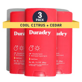 Duradry clinical-strength stick with cool citrus cedar for all-day sweat protection.