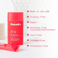Duradry odor control underarm fresh demonstrates long lasting odor protection