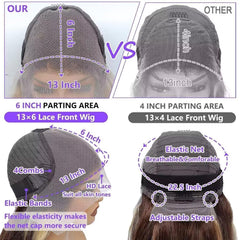 Durgio 180% density lace-front cap side view shows full, natural body.