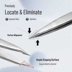DuroX Splinter Tweezers sharp tips for quick, controlled extraction