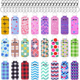 Duufin chapstick holder keychain with colorful patterns for quick purse access.