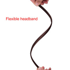 Duufin satin headbands worn by a model, demonstrating comfortable fit.