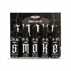 Dynamic Color Co Smoke Set dark grey ink for rich contrast in designs.