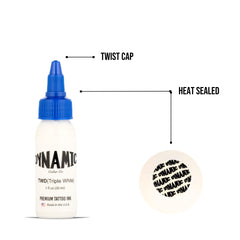 Dynamic Color Co Triple White bottle cap closeup showing hygienic seal and trusted quality