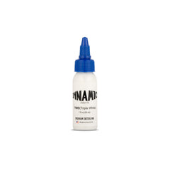Dynamic Color Co Triple White ink bottle side view highlighting high pigment for smooth highlights