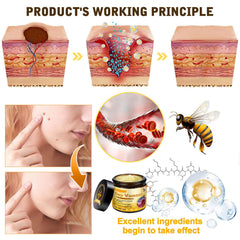 DZCKTFYGRT Bee Venom Cream application scene demonstrates quick absorption for day or night use