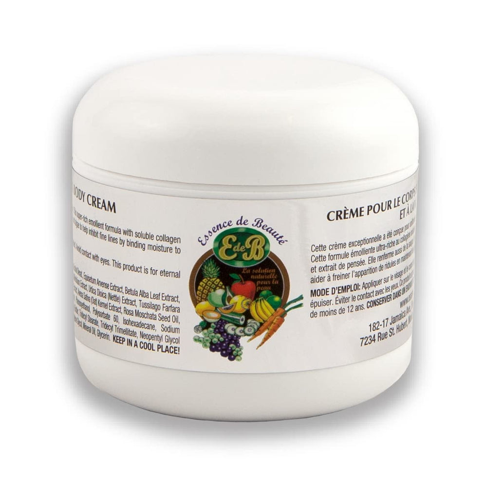 E de B Essence de Beaute Collagen Cream 8oz front view for daily hydration and soft skin.