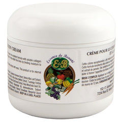E de B Essence de Beaute cream jar showing rich texture for daily hydration and glow