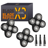 E-Hunter Freedom Grooming replacement blades close-up showing premium stainless steel for precise shaving.