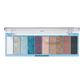 e.l.f. Perfect 10 palette compact showing bold blues and purples for striking looks