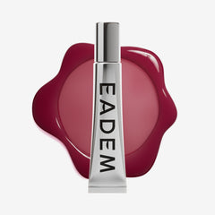 EADEM Le Chouchou lip balm tube reveals hydrated lips with rich Bissap Glaze gloss.