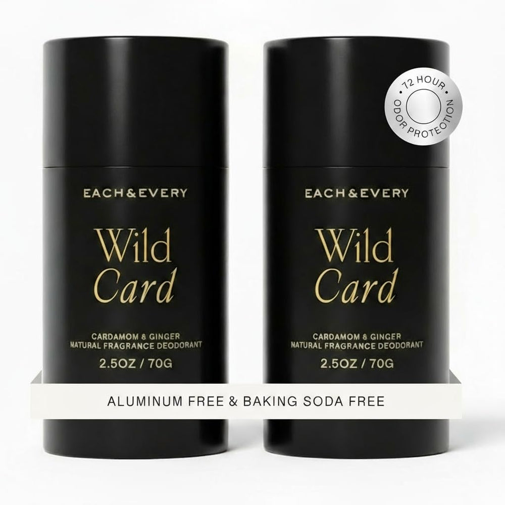 Each & Every Cardamom-Ginger deodorant 2pack packaging showing sustainable materials