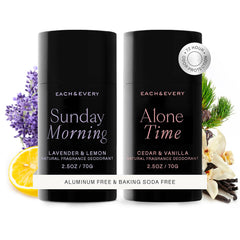 Each & Every lavender lemon aluminum-free deodorant bottle for all day freshness