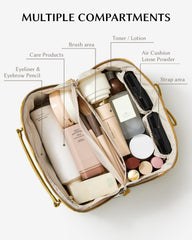 EACHY makeup bag flat-open design for quick access to cosmetics
